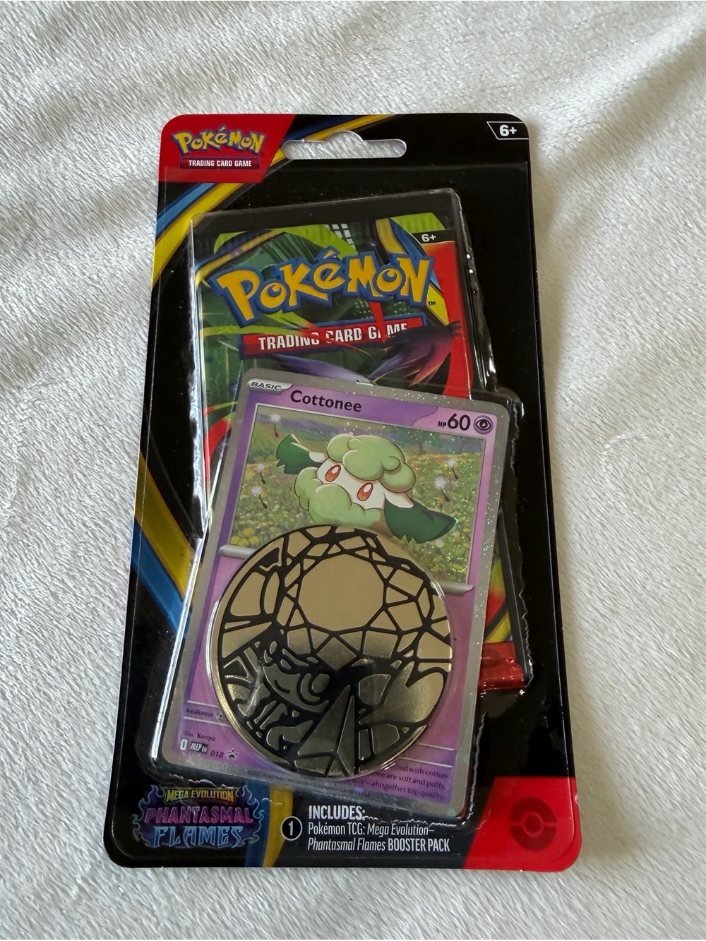 Pokémon TCG Phantasmal Flames Booster Pack with Cottonee Promo Card